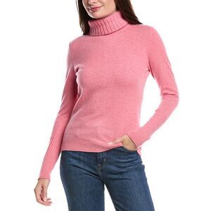 Forte Cashmere Womens Chunky Trim Turtleneck Cashmere Sweater